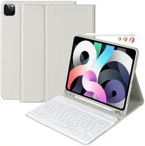 Keyboard Case for iPad Air 11 inch (M3 2025 / M2 2024) & iPad Pro 11 inch (4th/3rd/2nd/1st) Gen - Magnetic Detachable Bluetooth Keyboard with Pencil Holder for 10.9" iPad Air 4th/5th Gen (Gray)