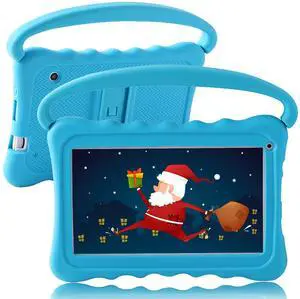 Kids Tablet 7 inch Toddler Tablet for Kids Edition Tablet with WiFi Dual Camera Childrens Tablet for Toddlers 32GB Android with Parental Controls Shockproof Case Tablet for kids ages 3-14(Blue
