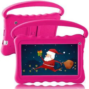 Kids Tablet 7 inch Toddler Tablet for Kids Edition Tablet with WiFi Dual Camera Childrens Tablet for Toddlers 32GB Android with Parental Controls Shockproof Case Tablet for kids ages 3-14Roser)