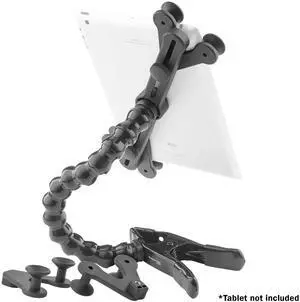 ModularHose Tablet Holder with Heavy Duty Spring Clamp (Opens to 2"), Compatible with Tablets and Cases up to 14.25" (iPad, iPad Air, iPad Pro 11, Samsung Tab, Microsoft Surface), 14" Arm