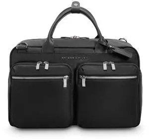 Briggs & Riley Multi-Pocket Cabin Bag - Carry On Luggage for Travel, Softside Bag for Men & Women, Fits in Overhead Bin, Two Slip Pockets, Fits up to 15" Laptop - Rhapsody Collection, Black