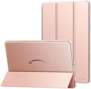 MoKo Case Fits Amazon Kindle Fire Max 11 Tablet (13th Generation, 2023 Release) 11" - Slim PU Leather Trifold Stand Cover for Fire 11 Tablet Frosted Hard Back Shell with Auto Wake/Sleep, Rose Gold