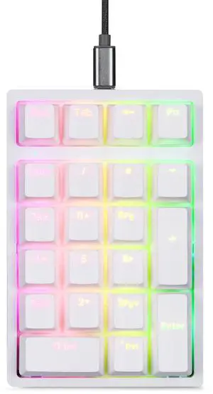 MOTOSPEED Mechanical Numeric Keypad Hot-Swap GATERON Switch Wired Gaming Keyboards RGB Backlit PBT Keycap 21 Keys Mini Numpad Portable Keypad Extended Layout,Computer Keyboard for Laptop(Blue Switch)