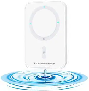 WDINLY Portable WiFi Hotspot 4G LTE Router - 2G Data SIM Card incluled 10 Devices Connect, SIM Multi-Network Auto Switch, Secure Mobile Internet for Travel, Home, Outdoors