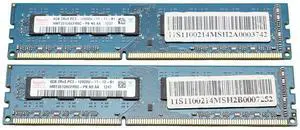 2x4GB (8GB Total) HYNIX HMT351U6CFR8C-PB 4GB PC3-12800U Desktop Memory