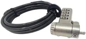 Sendt Black Universal Notebook Laptop Combination Lock Security Cable for Kensington Wedge Nano and Most Other Security Slots