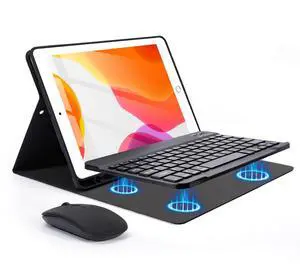 kantaj for iPad 10.2" 9th 8th 7th Generation Keyboard Case with Mouse, 10.2 inch Wireless Bluetooth Keyboard Case with Pencil Holder for iPad Air 10.5"(3rd Gen)/iPad Pro 10.5 inch, Black