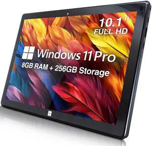 Fusion5 Built in USA 10.1 Windows 11 Professional Full HD Tablet PC - 8GB RAM 256GB SSD, Ultra Slim, Intel Quad-Core, 10 Inch Windows Tablet, USB, HDMI - 2 Year Full Warranty with Accidental Damage