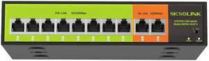 [Upgrade] POE Switch with 2 gigabit Uplink, 8 Ports 100Mbps PoE+ Switch, IEEE802.3af/at, 120W , Network Hub, Unmanaged, Suitable for IP Cameras, Home & Office. (8 Port poe Switch|gigabit uplink)