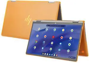 mCover Hard Case Compatible ONLY for 2023~2024 14" HP Chromebook x360 14C-CD0000 Series Laptop Computers (NOT Fitting Any Other HP Chromebook & Windows laptops) - Orange