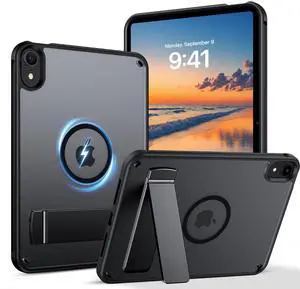 BENTOBEN Case for iPad mini 7 2024 A17 Pro/iPad mini 6 2021, Magnetic iPad mini 7th/6th Gen Case with Stand, Translucent Matte Shockproof Protective Tablet Cover for iPad mini 7/mini 6 8.3'', Black