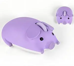 Wireless Mouse Cute Pig Bluetooth & USB Dual Mode Mice,Silent Portable Compact Purple Fun Mice for Mac/PC/Laptop/Chromebook/Computer/Tablet/iPad/MacBook Air/Pro Travel Kids Girls Boys Women Men Gift
