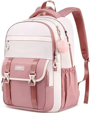 LIBENED School Backpack for Teen Girls & College Women, Water-Resistant Ergonomic 15.6 inch Laptop Bookbag, Cute Aesthetic Middle & High School Travel Backpack