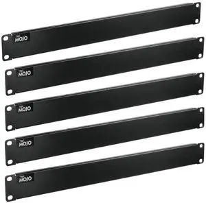Tecmojo 1U Blank Panel, Solid Rack Blank Panel, Rack Mount Plate for 19in Server Network Rack Enclosure/Cabinet, Black(5 Pack)