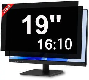 J J-Dream [2 Pack] 19 Inch Privacy Screen for Computer Monitor Blue Light Screen Protector Anti Glare Anti-Scratch Monitor Privacy Shield Screen 19 Inch 16:10 Aspect Ratio