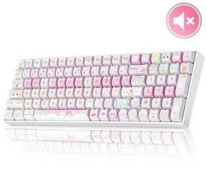 ZORNHER ZH100 Wireless Cat Mechanical Keyboard,98% Pink Cute Creamy Keyboard with Number Pad,Full Size Hot-swappable Kitty Gaming Keyboard,Meow Meow Squad Keycaps,Silent Quiet Switches,Hot-Swappable