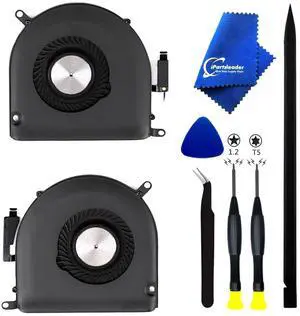 iPartsleader A1398 CPU Cooling Cooler Fan Left Right Side Replacement Fit for MacBook Pro Retina 15-inch Late 2013 Mid 2014 Mid 2015 Year 923-0668 923-0669 923-00536 923-00537 (Silver)