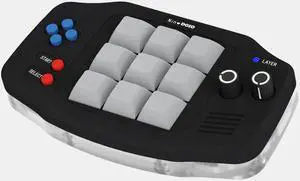 KEEBMONKEY Customizable Mini Digital Mechanical Keyboard with Programmable Rotary Knob, VIA Compatible with RGB(Black)