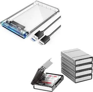 ORICO 2.5" External Hard Drive Enlcosure for HDD SDD, 5-Pack 3.5/2.5 inch SSD HDD Hard Drive Carry Case Protective ORICO 2.5" External Hard Drive Enlcosure for HDD SDD, 5-Pack 3.5/2.5 inch SSD HDD Hard Drive Carry Case Protective
