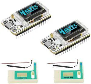 2-Pack LoRa V3 ESP32 Lora with Case,ESP32 LX7 Dual-core 0.96 inch Blue OLED Blue-Tooth,Type C WI-FI Kit 32 Module CP2012 IOT Development Board 863 MHZ-928 MHz