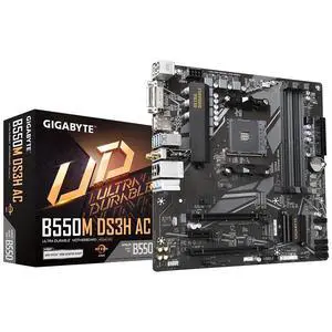 igabyte B550 Ultra Durable Motherboard with Pure Digital VRM Solution, PCIe 4.0 x16 Slot, Dual PCIe 4.0/3.0 M.2 Connectors, Intel Dual Band