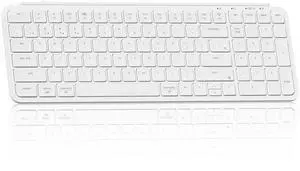 Keychron Ultra-Slim B2 Pro Bluetooth Keyboard 2.4 GHz Wireless Lightweight 96% ZMK Launcher with Numeric Keypad Compatible for Mac Windows Linux - Ivory White
