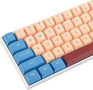 surmen Custom 160 Keycap Set CSA Profile Doubleshot Ball Shape Caps Cherry-MX Style US/ISO Layouts for 60%, 65%, 75%, TKL Mechanical Keyboards (Gong)