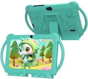 Kids Tablet 7 inch for Boys Girls Android Tablets for Kids, 4GB RAM 32GB ROM Toddler Tablet, WIFI Bluetooth, Safety Eye IPS Screen, Parental Control, Dual Camera Shockproof Case for Educational Games