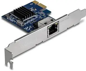 TRENDnet 2.5GBase-T PCIe Network Adapter, TEG-25GECTX, Converts a PCIe 2.0 or Later Slot into a 2.5G Ethernet Port, 802.1Q VLAN Tagging, Standard & Low-Profile Brackets Included, Windows Support