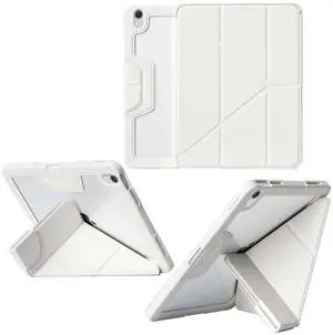 Shockproof Case for iPad (A16) 11th Generation 11 Inch 2025, iPad 10th Generation 10.9 inch 2022 with Pencil Holder, Military Grade Protection, Clear Acrylic Back Shell, Camera Protector (White)