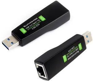 USB to Ethernet Converter, USB 3.2 Gen1 to 2.5G Ethernet Adapter for Raspberry Pi 5/Jetson Nano/PC/Laptop, 2.5Gbps and 1000/100/10Mbps Networking, Driver-Free, Support Windows/Mac/Linux/Android