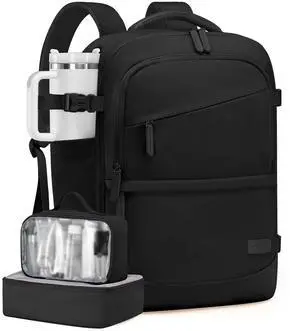 LOVEVOOK Travel Backpack for Women & Men, 50L Carry on Backpack Airline Approved, Large TSA Personal Item Travel Bag fits 17.3" Laptop, Business Weekender Bag for Essentials, 4Pcs