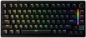 GK GAMAKAY TK75HE V2 Rapid Trigger Wireless Keyboard TFT Screen, Tri-Mode BT/2.4GHz/USB-C, 8KHz Polling Rate 0.005mm RT, Hall Effect Magnetic Switch 75% Gaming Keyboard (Black, Magnetic Mercury)