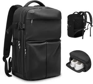 MANETTA Travel Backpack for Men, 17.3 Inch Laptop Backpack, Water Resistant Business backpack with Waterproof zipperCarry on Backpack with 30L Large Capacity Bag for Work College Travel