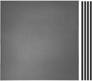 PATIKIL PC Fan Dust Mesh 19.7"x19.7" 0.04" Hole, 1 Set PVC Computer Cooler Dust Filter PC Case Cover Grills with Double Sided Tape for Computer Cooler Fan Case Dustproof, Black