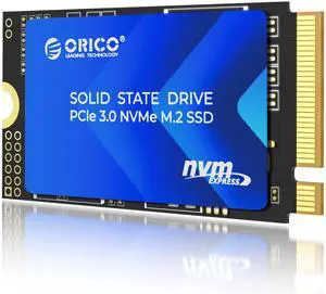 ORICO M.2 2242 NVMe SSD 1TB, PCIe 3.0 with 3500MB/s Read Speed, Premium NAND, Copper Heatsink for Laptops, Mini PCs, IoT Devices, and DIY External Drives - J10-2242