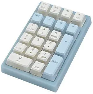 LINKEET Tri-Mode Mechanical Numpad RGB Backlit Bluetooth 5.0/Wired USB-C/2.4G Wireless Macro Number Pad 21-Key NKRO Hot Swappable Numeric Keypad Rechargeable External Num Pad for Laptop, Mac