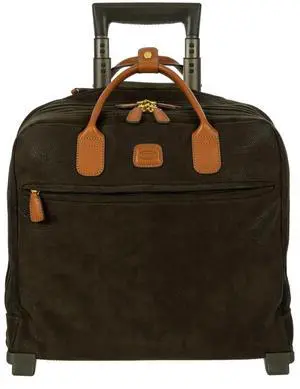 Bric's Life Tropea Ultralight International Carry-on Laptop|tablet Pilot Case Spinner Carry-On Luggage, Olive