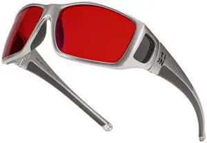 TIJN Sonia Sleep Glasses for Blue & Green Light Blocking,Red Lens with Dual AR Coating,Wraparound Frame for Gaming Screen