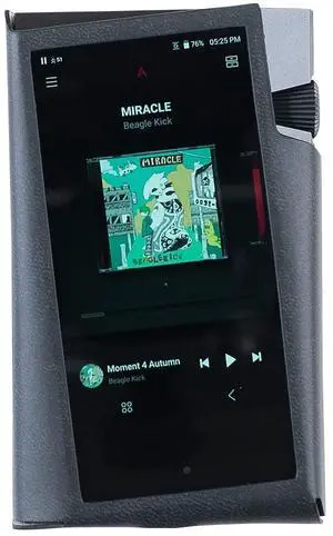 MITER Case for Astell&Kern A&Norma SR35 Handmade PU Leather Case Cover AK-SR35 (Black)