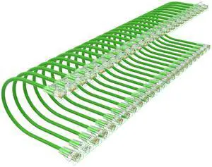 Xcftaud Cat 6 Patch Cables 3 feet (24Pack), Slim Cat6a Ethernet Patch Cable 10Gbps 550Mhz, UTP Pure Copper Patch Cables Cat6, Flexible Thin Cat6a Patch Cable for Network Devices Setup, Green