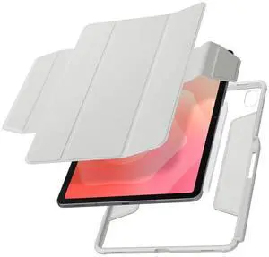 Spigen for Galaxy Tab S11 Case (2025), Air Skin Pro Detachable Magnetic Cover with Clear Transparent Back and Pencil Holder, Gray