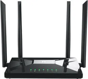 Netis NC65 Wireless Dual Band Router; Simultaneous 2.4GHz 300Mbps and 5GHz 867Mbps Connections; 4X Fixed 5dBi High Gain Antennas; Intelligent Bandwidth Control
