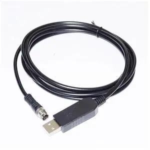 RIKYJIC USB Male to M8 4-Pin Male Connector RS232 Serial Communication Cable for Sick Safety Controller with PC Replacement for Original Cable DSL-8U04G10M025KM1(2 Meters)