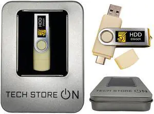 HDD Hard Drive Permanent PC Disk Eraser  Bootable USB Flash Thumb Drive - Wipe Your Data Secuely - DOD (Department of Defense) IT Industry Standard Utility + Gift Packaging Box