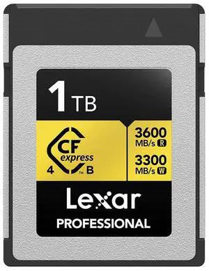 Lexar 1TB Professional GOLD CFexpress 4.0 Type B Memory Card