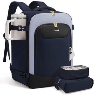 LOVEVOOK 40L Travel Backpack for Women Men, Large Carry on Backpack for Airplanes TSA Personal Item Travel Bag fits 15.6" Laptop, Waterproof Weekender Essentials Airline Approved with 2 Packing Cubes