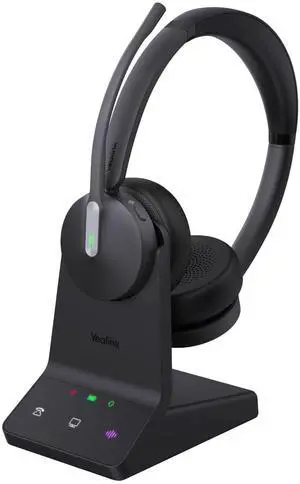 Yealink WH64 Dual UC Headphone Base Station Included - Universal Compatibility, Two-Ear Design, Noise Reduction, USB Connection