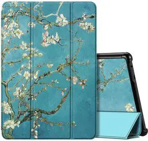 Fintie Slim Case for All-New Fire HD 10 Tablet (13th Generation, 2023 Release) - Trifold Lightweight Hard Shell Stand Cover with Auto Wake/Sleep, Blossom