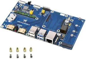 Compute Module 5 PoE Base Board, CM5 IO Board with PoE Feature, Support POE and Type C Power Supply/M.2 NVMe Solid State Drive 2280 2260 2242 2230, Onboard MIPI/M.2/HDMI/USB/ETH/TF Card Slot